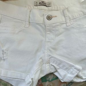 Hollister white denim shorts juniors size 00